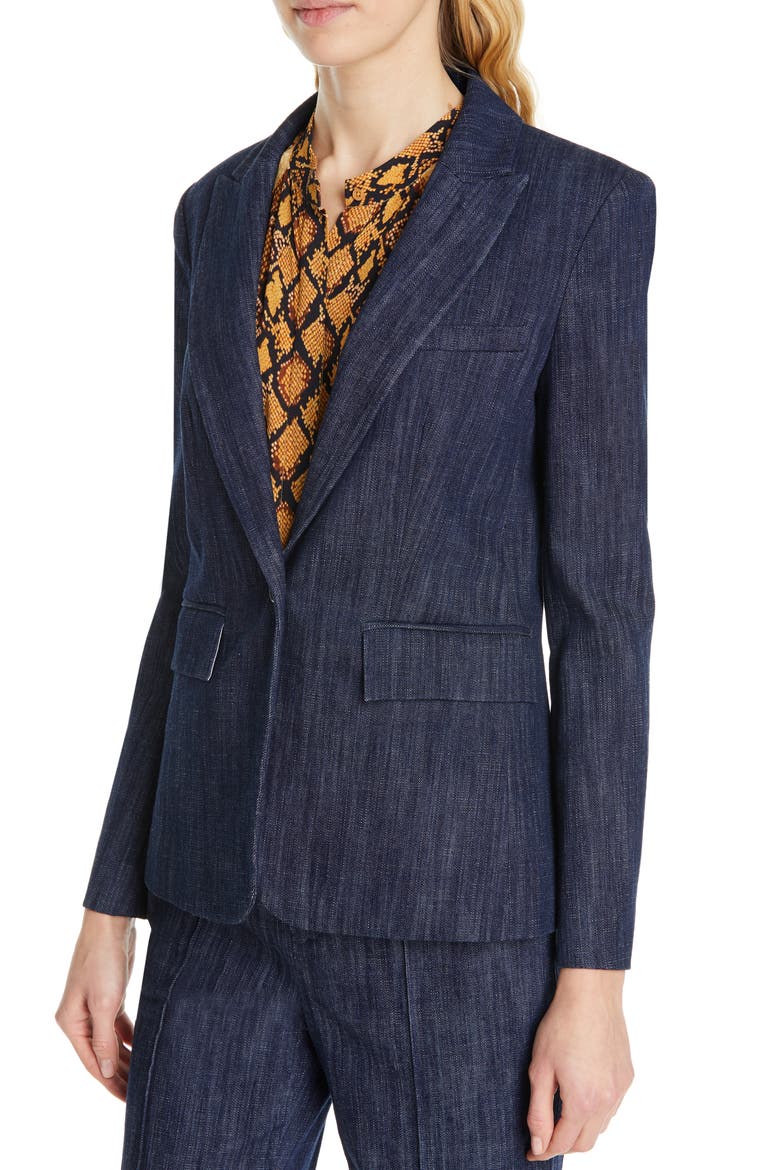 Anilah Blazer, Alternate, color, DARK INDIGO