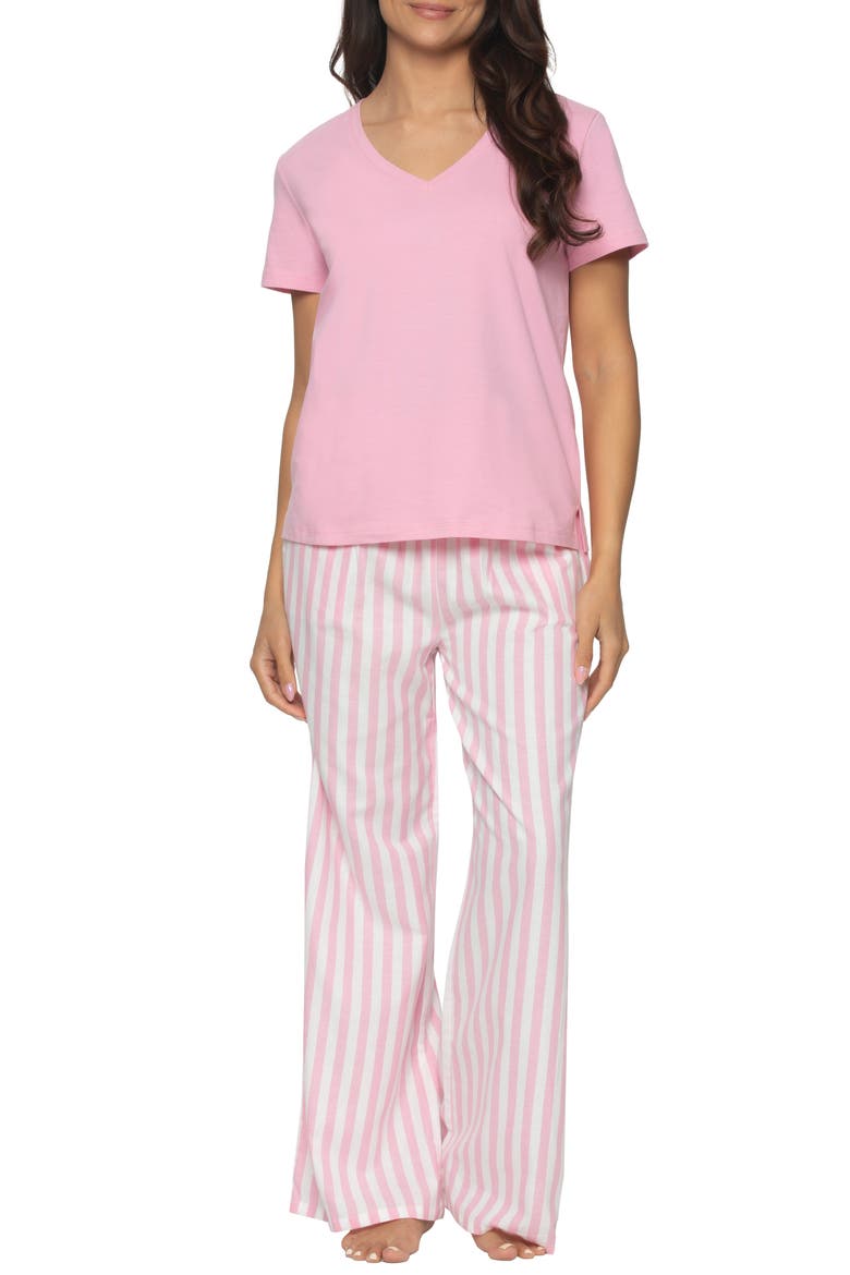 Mirielle Pajamas, Main, color, SEA PINK STRIPE