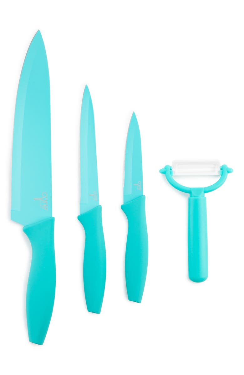 CORE KITCHEN 4-Piece Professional Knife & Peeler Set, Main, color, Key West