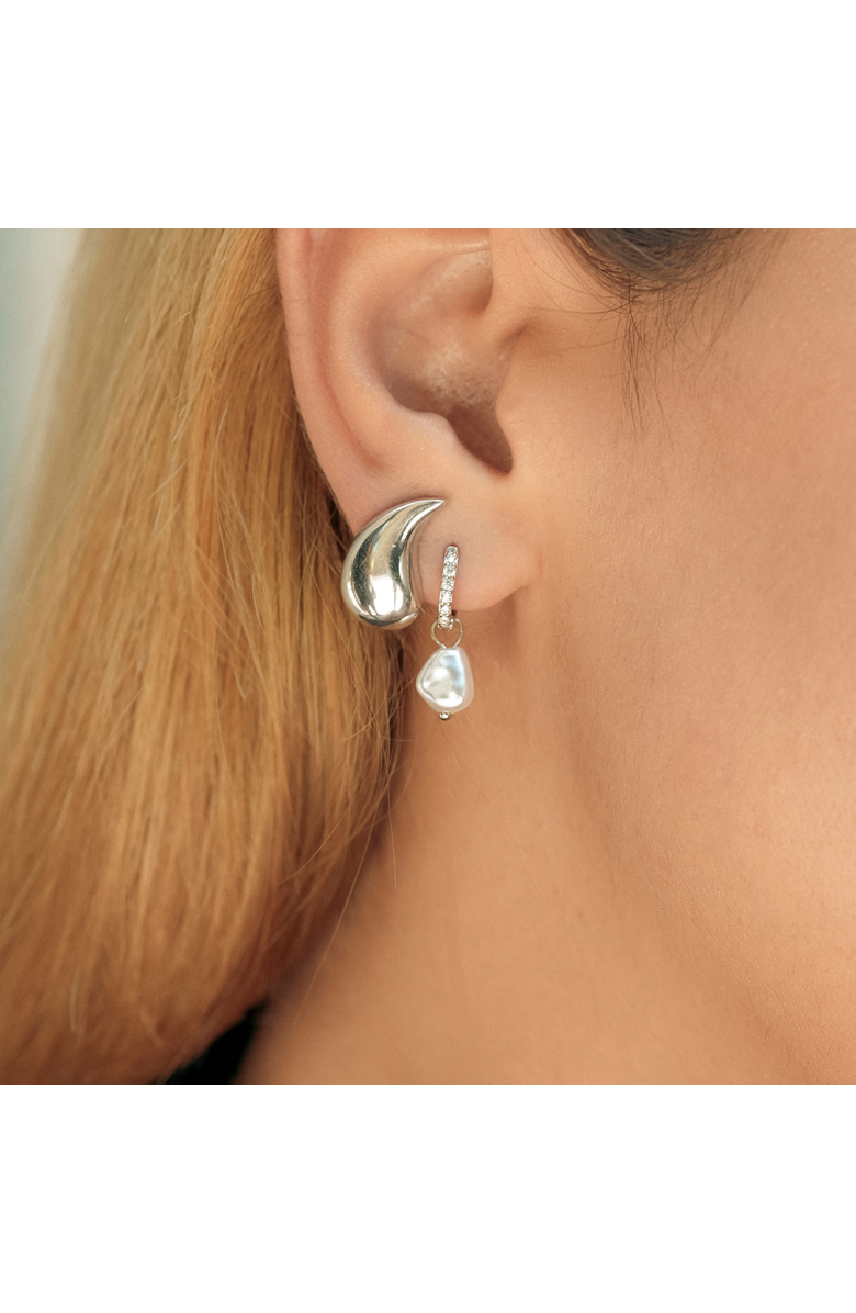 Spero London Pear Teardrop Earrings in Sterling Silver, Alternate, color, Silver