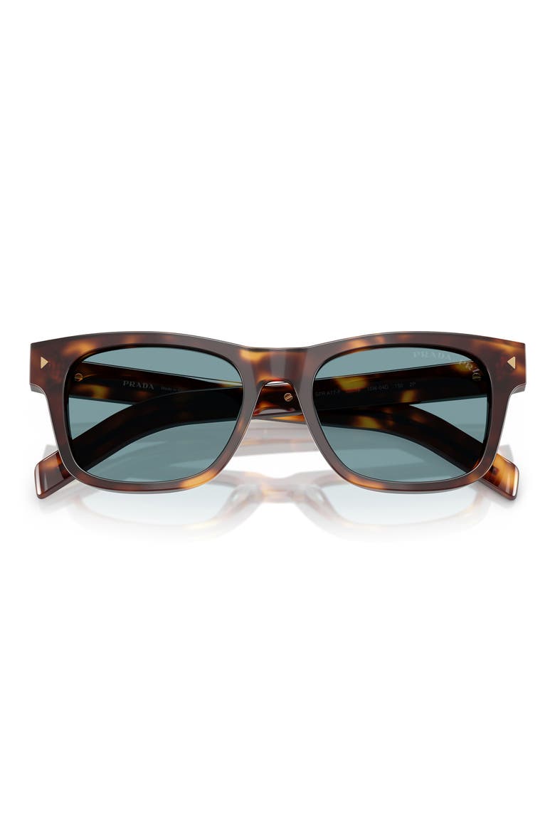 55mm Polarized Rectangular Sunglasses, Alternate, color, GREEN TORTOISE