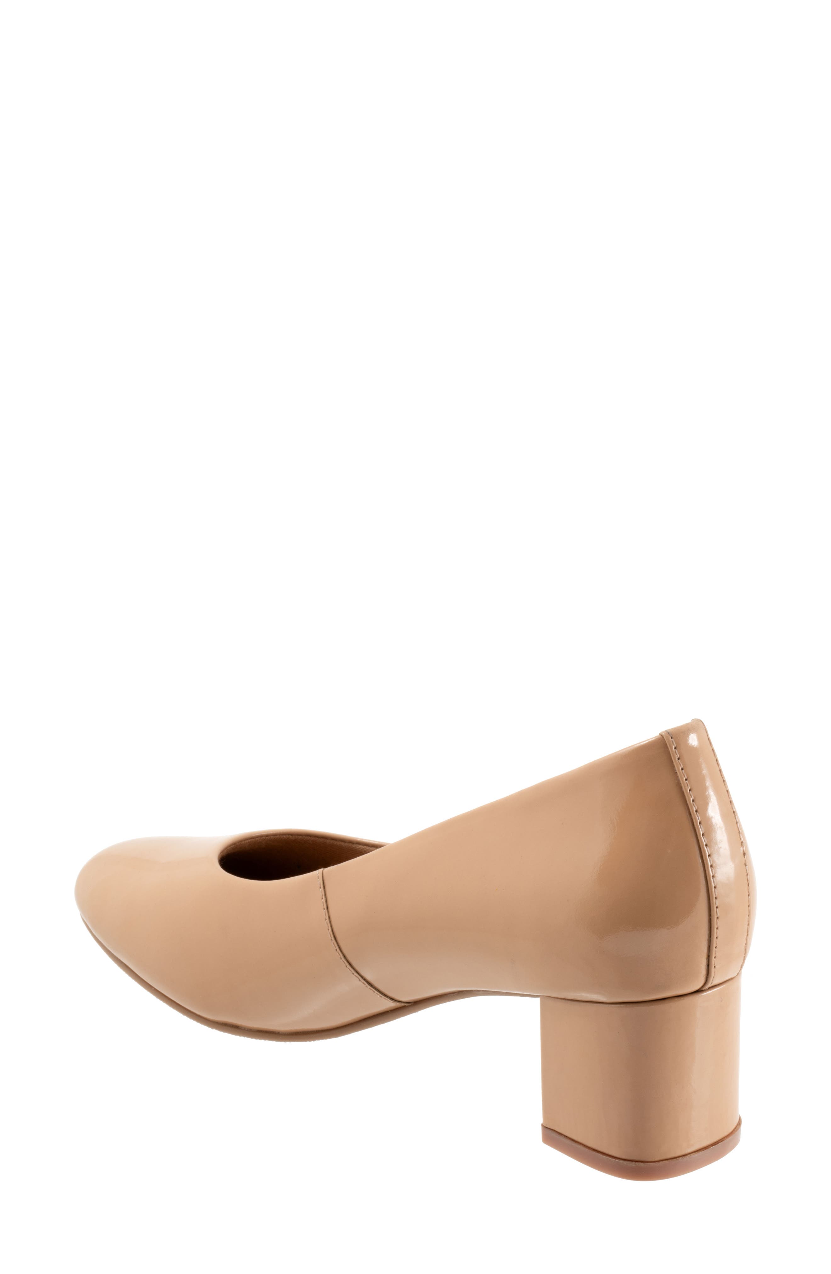 Trotters Daria Block Heel Pump, Alternate, color, Beige Patent