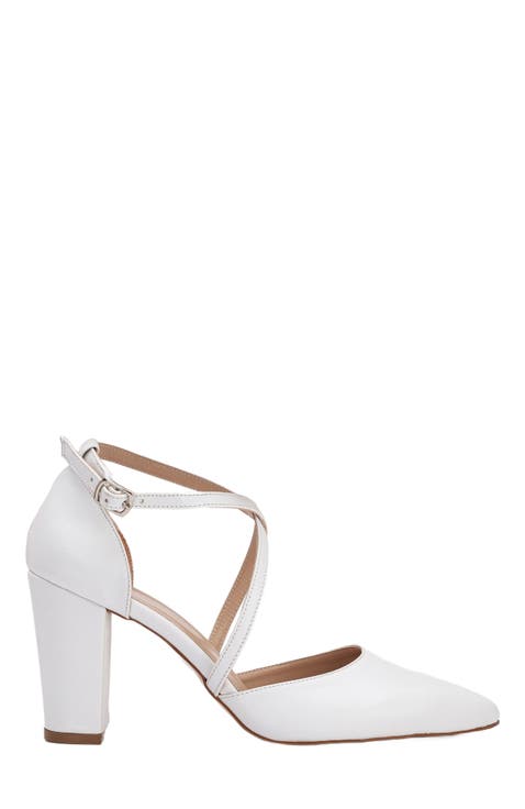 Sina Criss Cross High Block Heels
