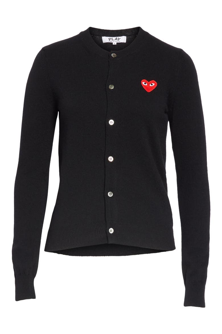PLAY Wool Cardigan, Alternate, color, BLACK