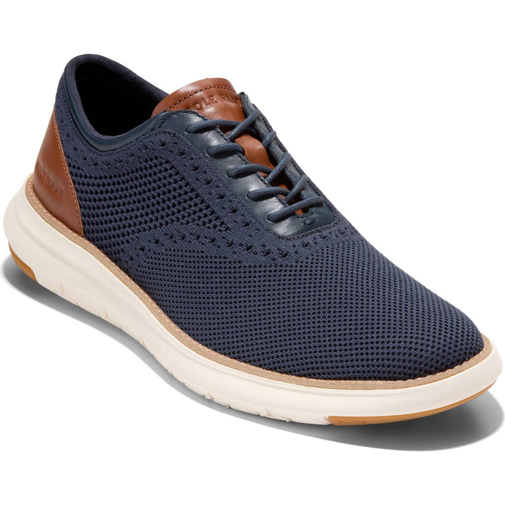 Cole Haan Grand Remix Oxford In Navy Blazer/british Tan/ivory