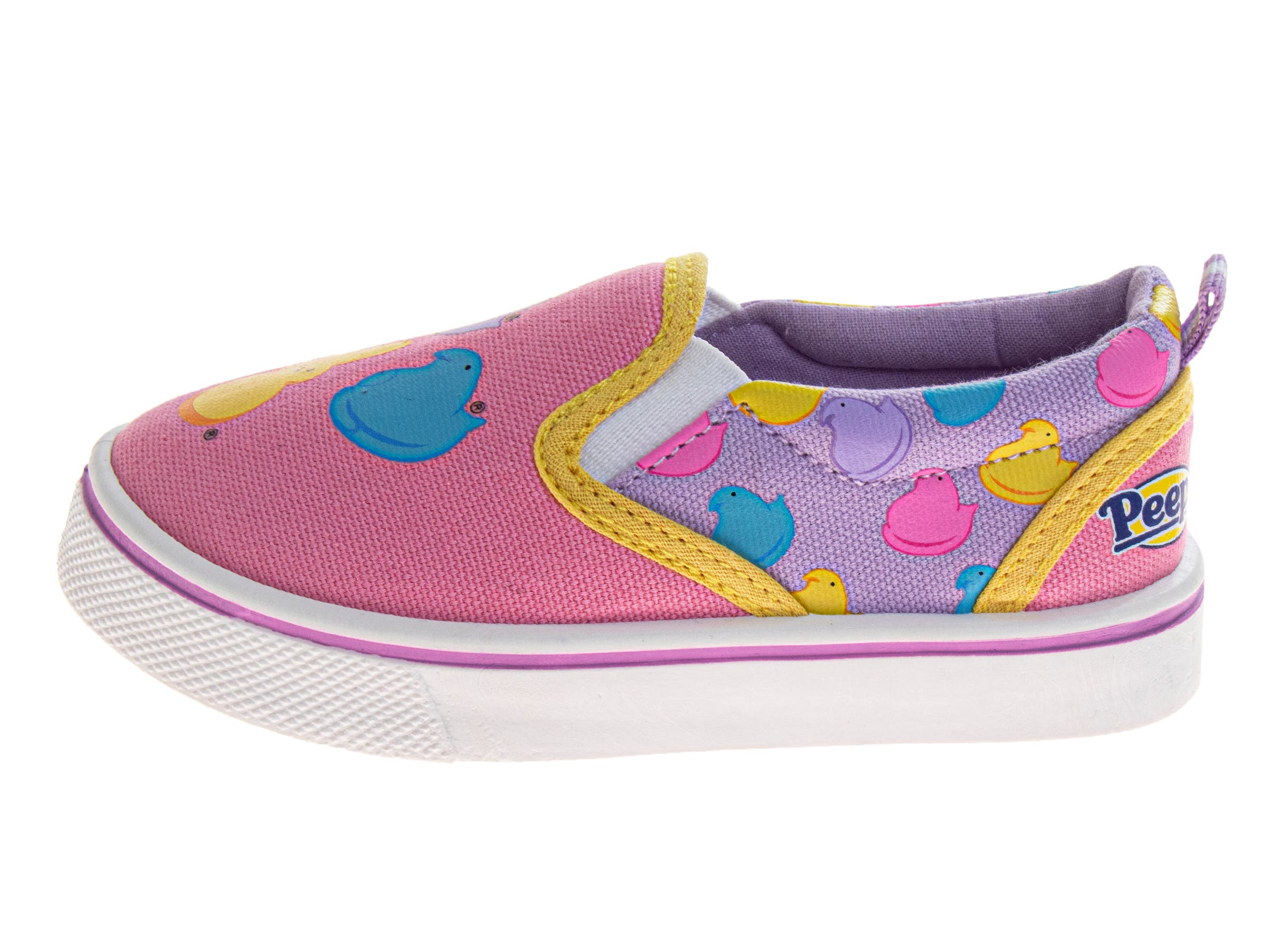 Peeps Girls Canvas Sneakers 11-5, Alternate, color, Pink Multi