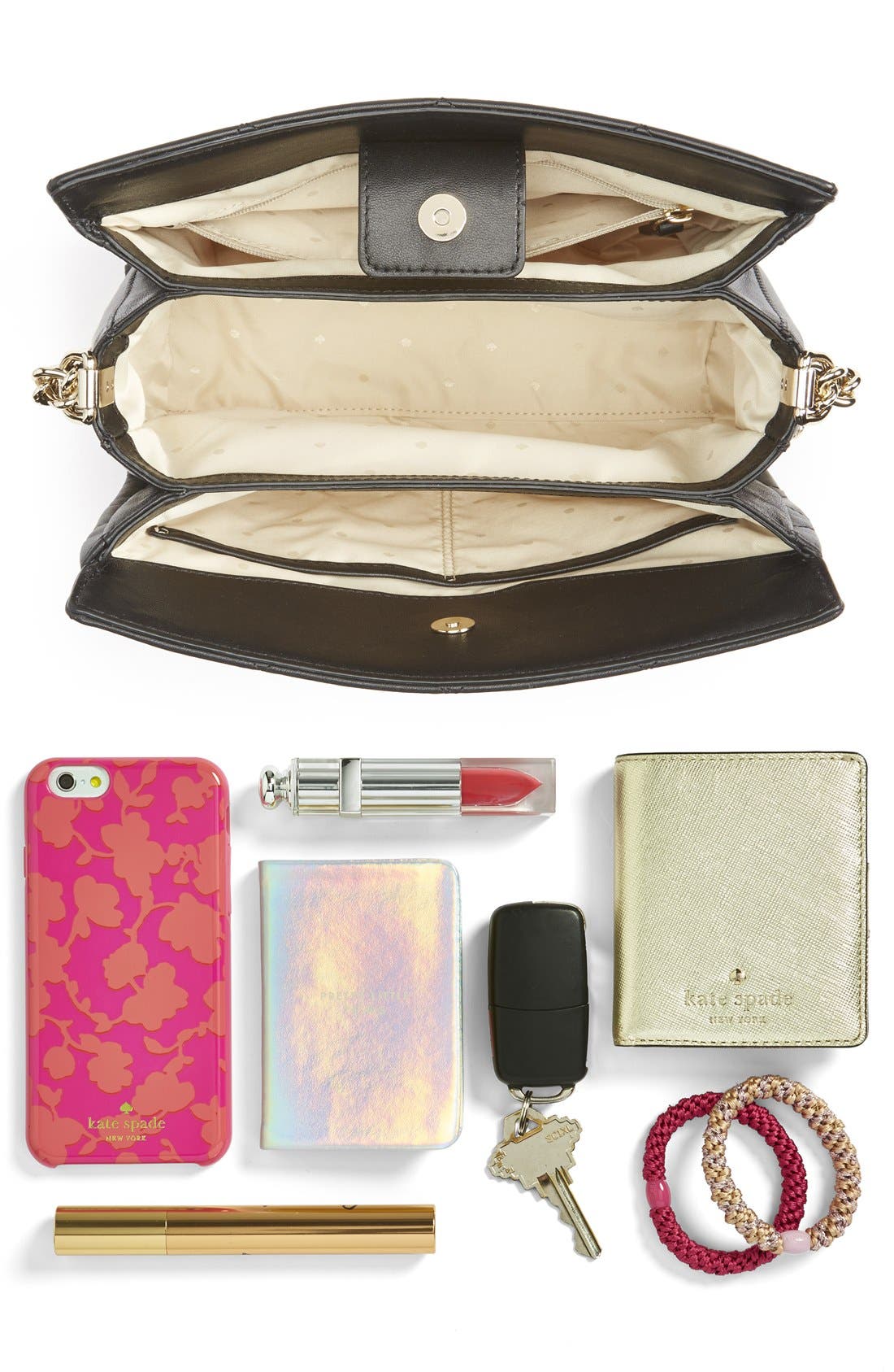 Kate Spade New York 'emerson place - mini convertible phoebe' quilted leather shoulder bag, Alternate, color, 