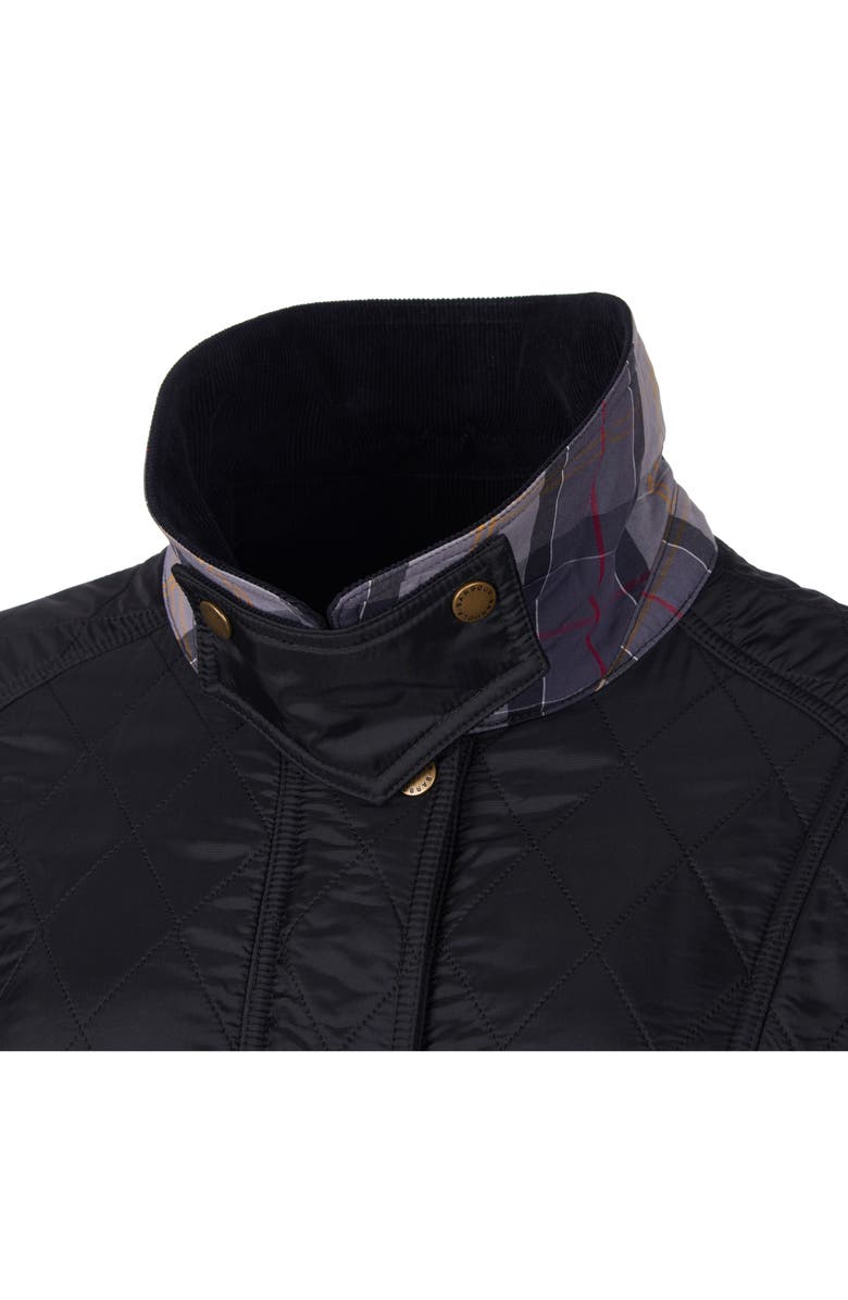 Barbour Beadnell Polarquilt Jacket, Alternate, color, Black/Black