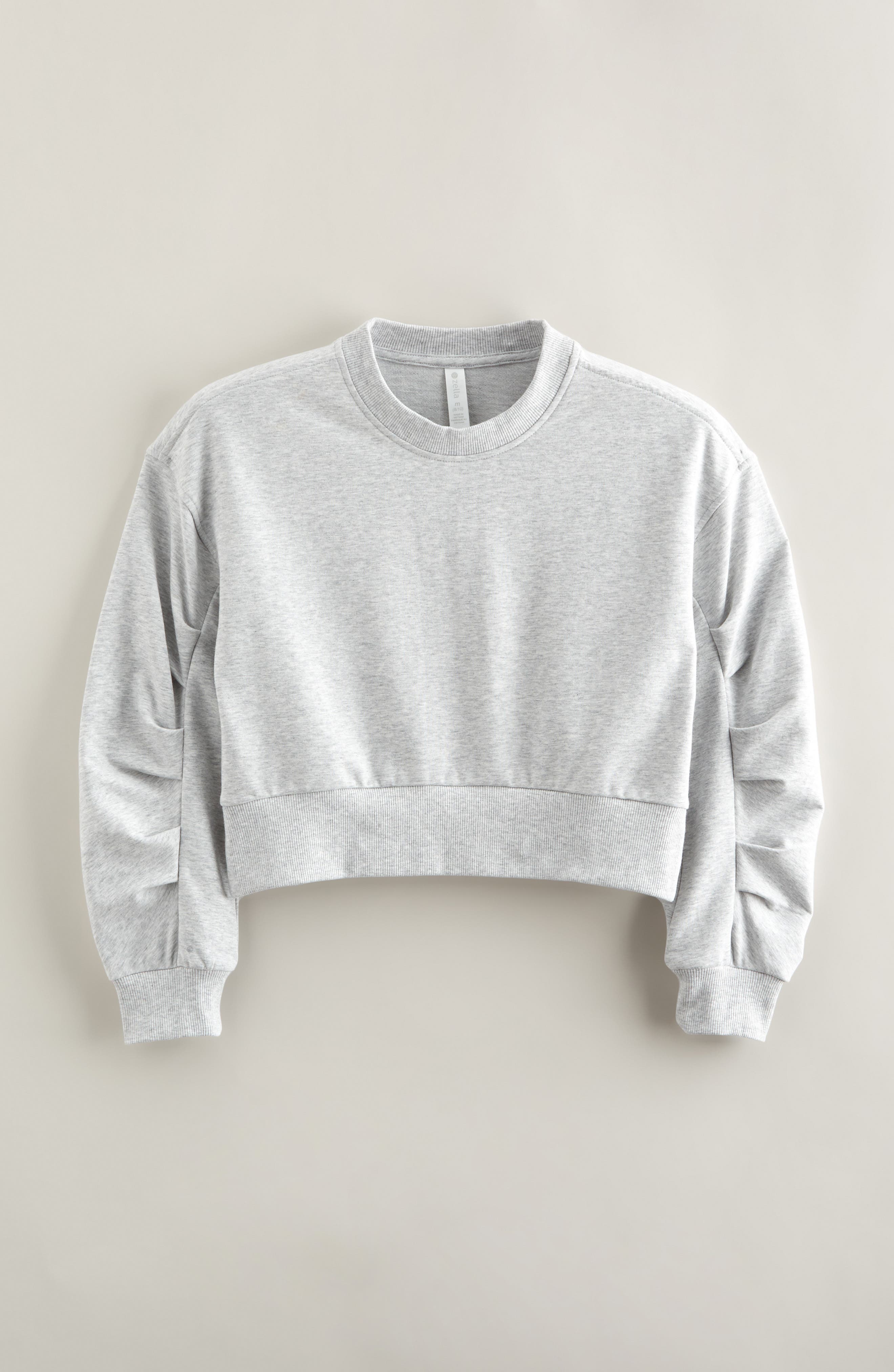 Zella Girl Kids' Pleated Sleeve Sweatshirt