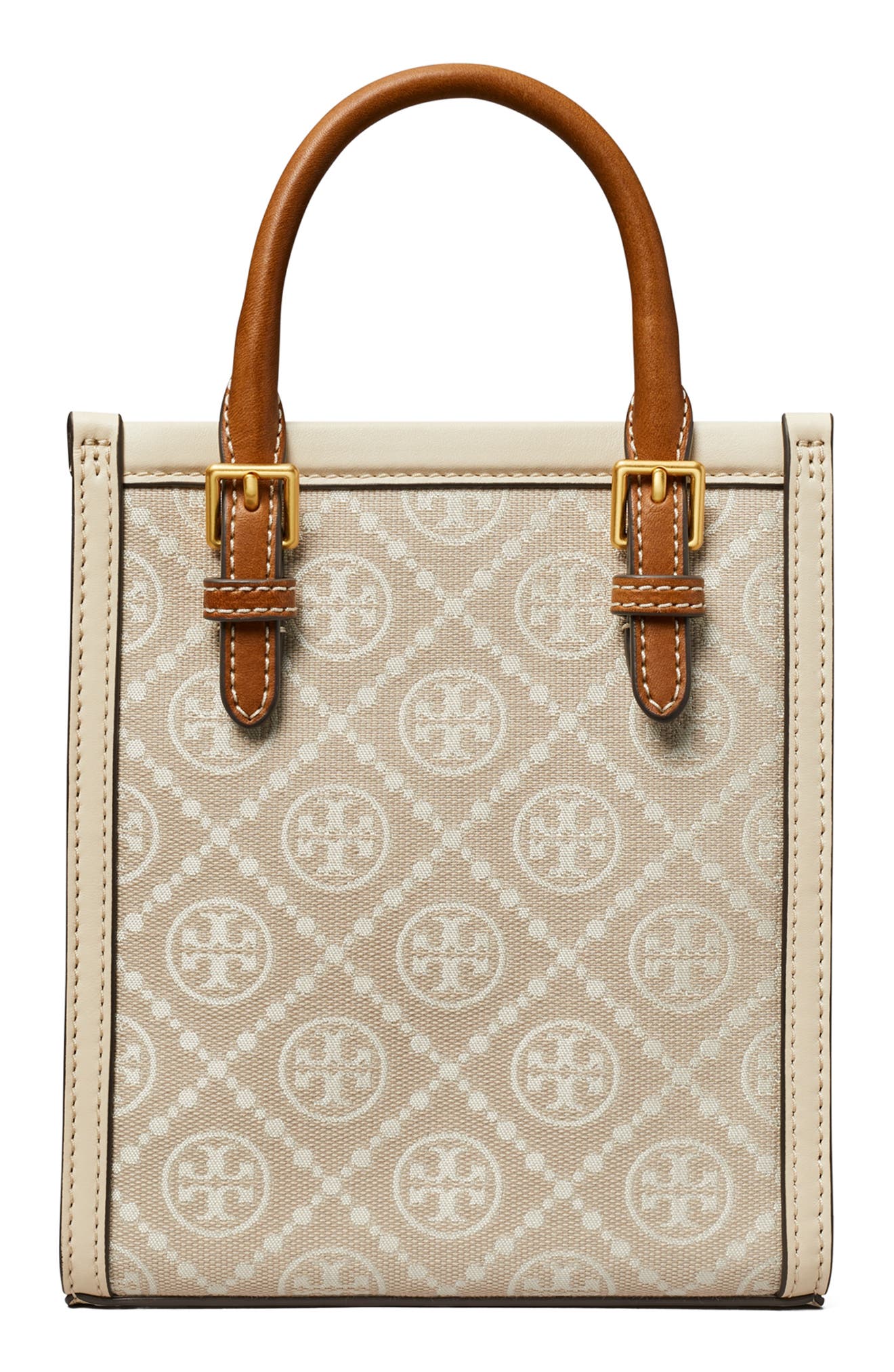 Tory Burch Mini T Monogram North/South Tote, Alternate, color, 