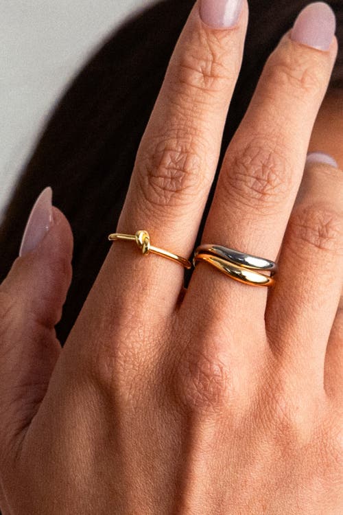 Mint & Lily Classic Gold Knot Ring In Gold