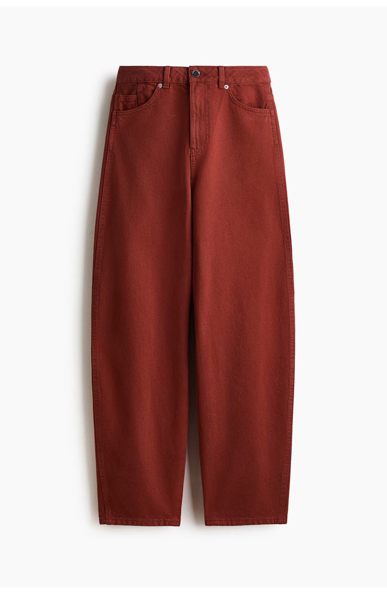 H&M Baggy high waist jeans, Alternate, color, Rust Red