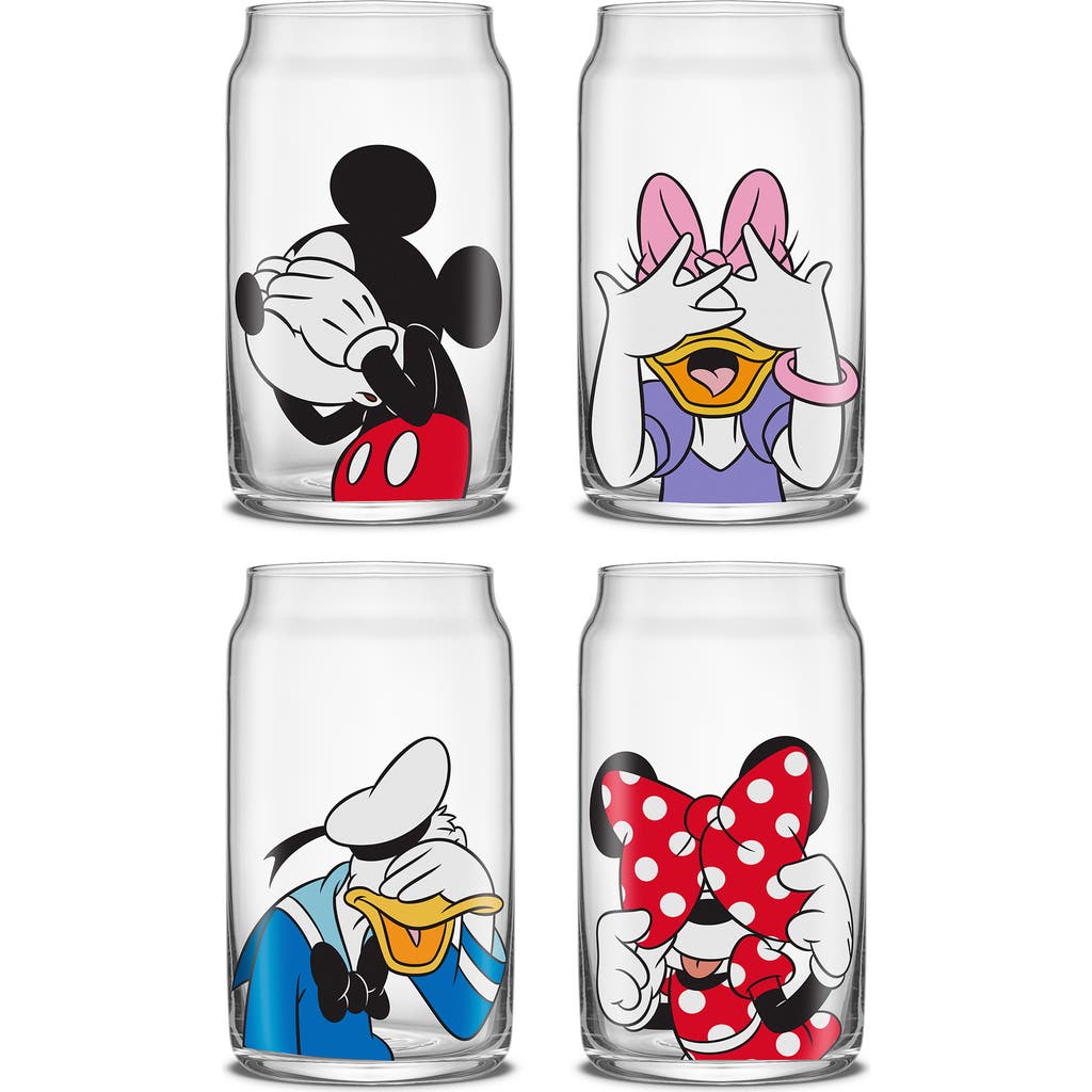 Joyjolt Disney Mickey Mouse And Friends Peek-a-boo Tumbler Glasses