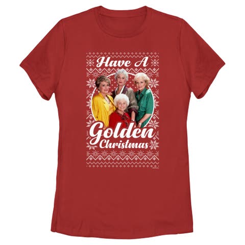 Women's The Golden Girls Ugly Christmas Portrait  Graphic T-Shirt