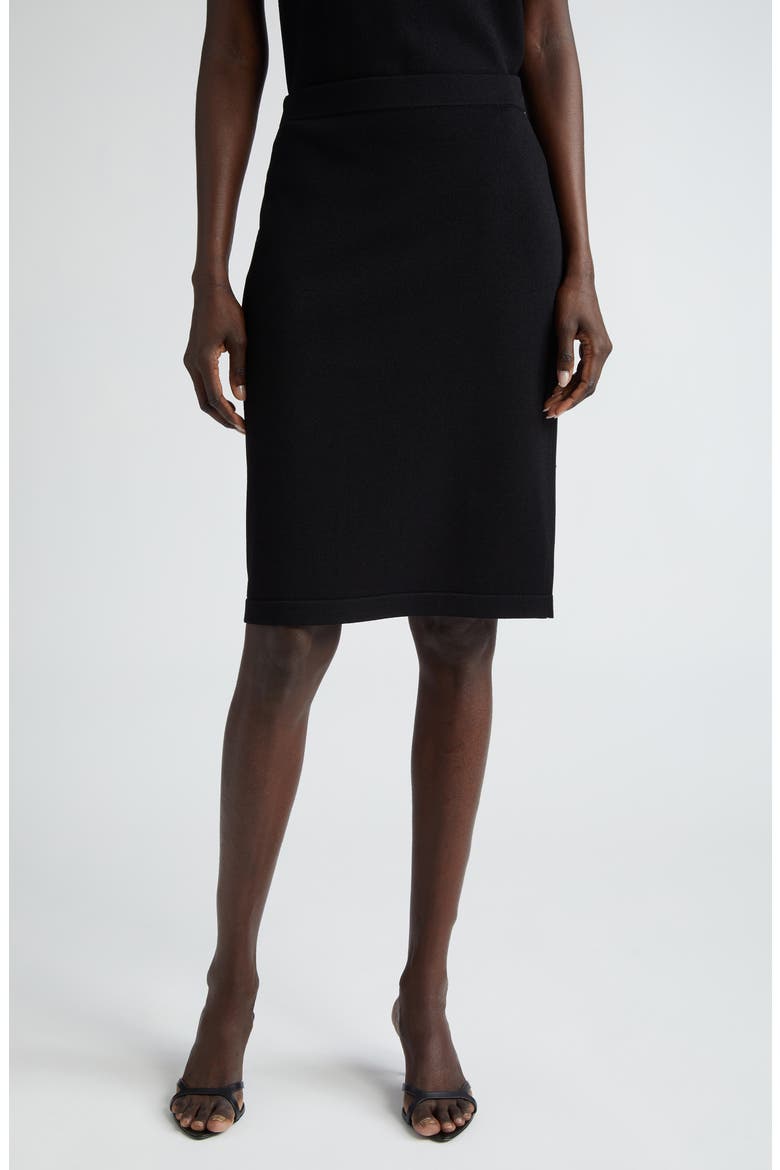 Santiago Sweater Knit Skirt, Main, color, BLACK