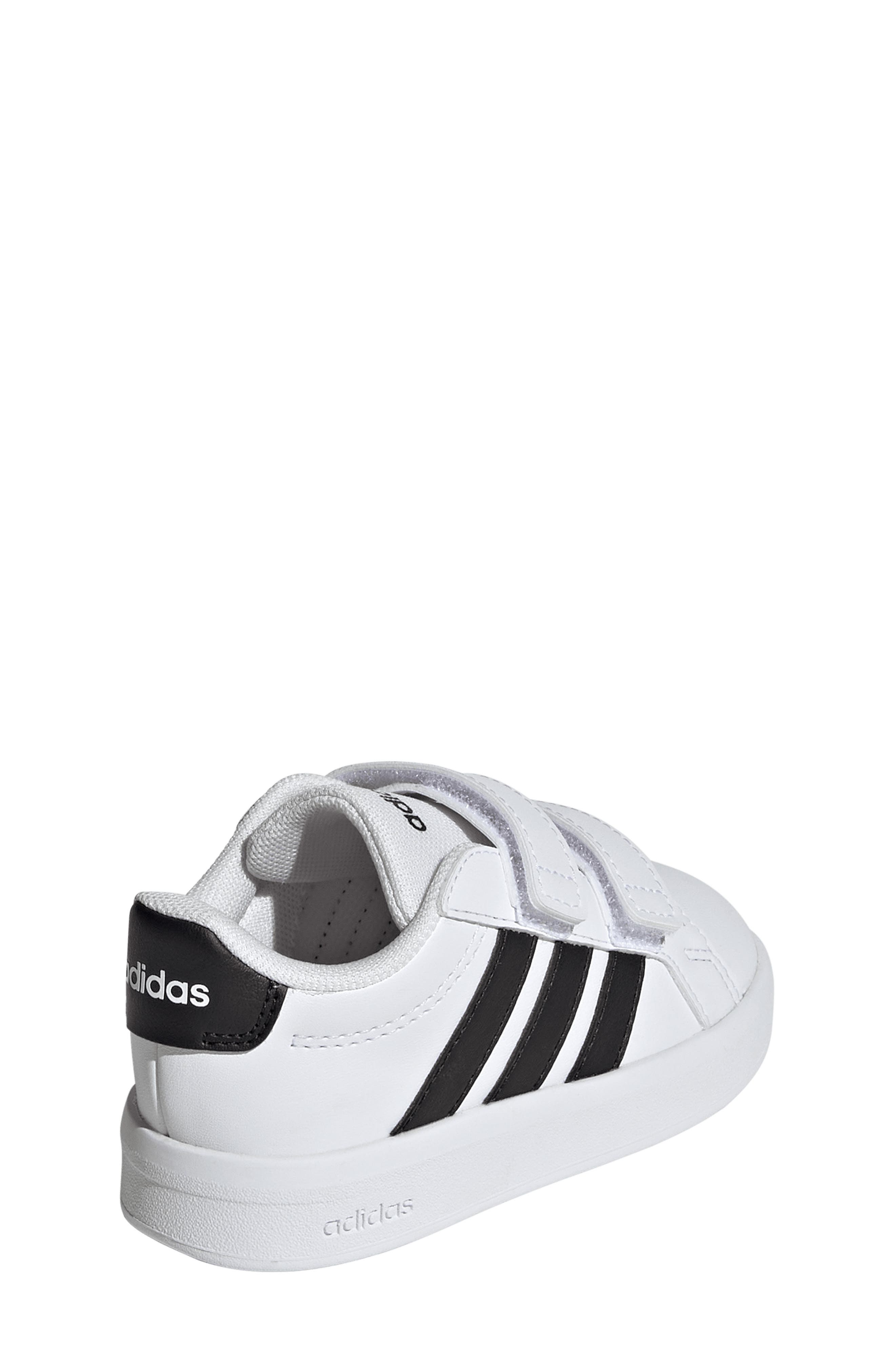 Kids' Grand Court Sneaker, Alternate, color, FOOTWEAR WHITE/ CORE BLACK