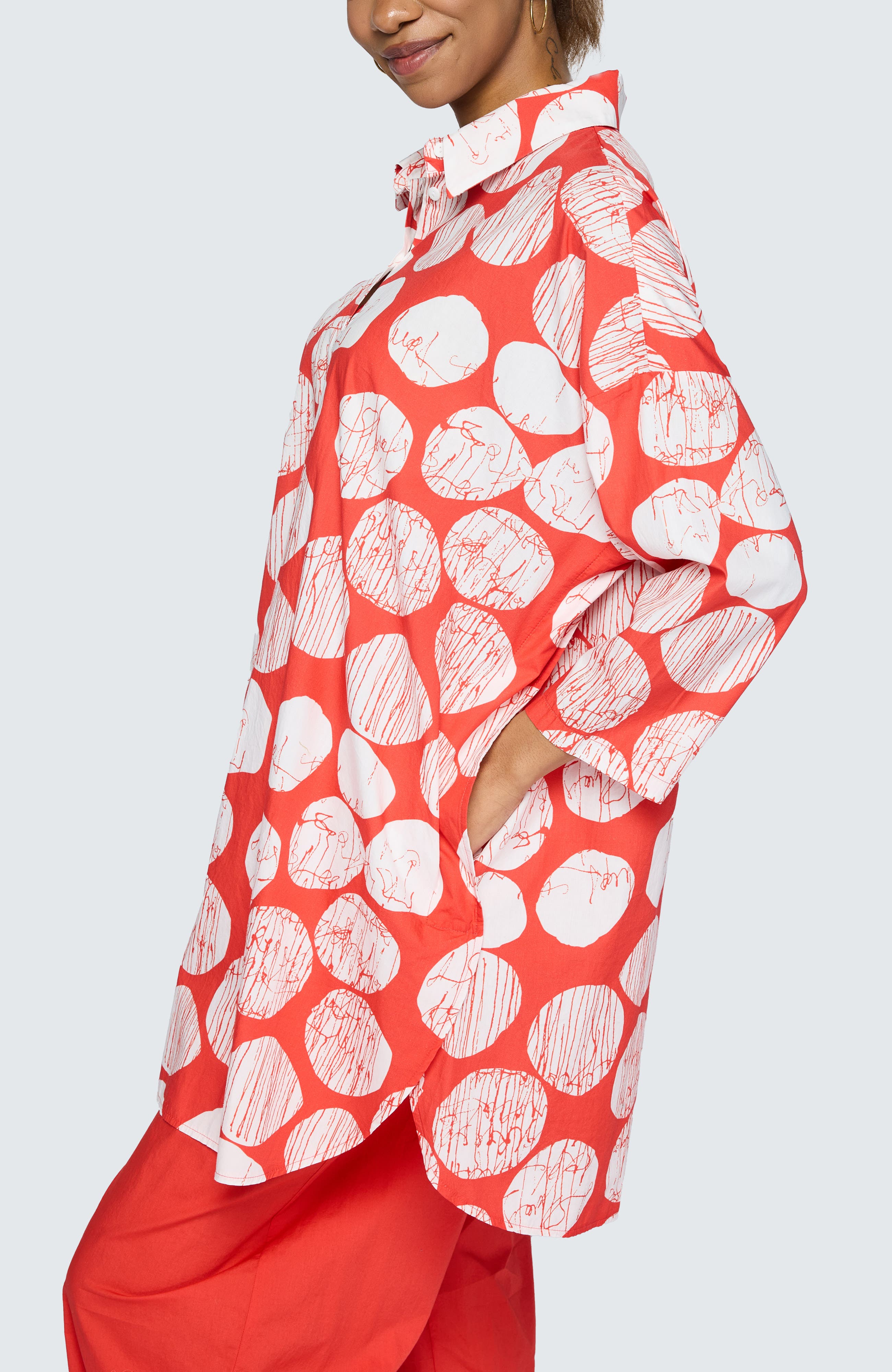 Niva Printed Poplin Shirt-Tunic - image 4