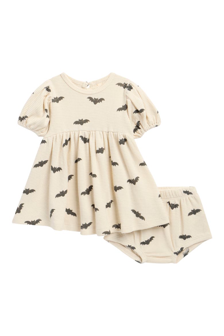 Kids' Darla Waffle Knit Dress & Bloomers Set, Main, color, BATS
