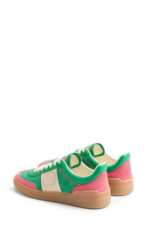Valentino Upvillage Low Top Sneakers In Green/pink