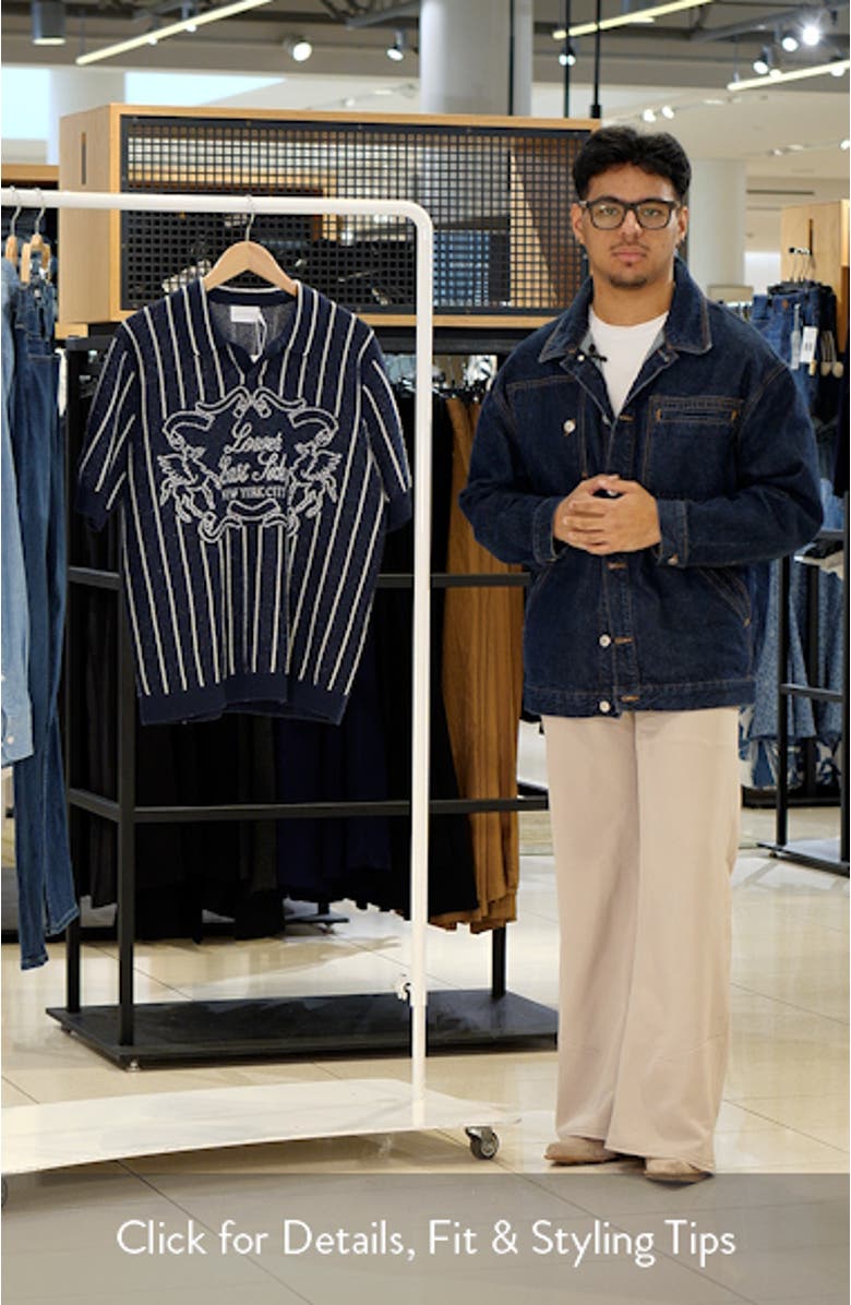 Lower East Side Johnny Collar Jacquard Polo Sweater, sales video thumbnail