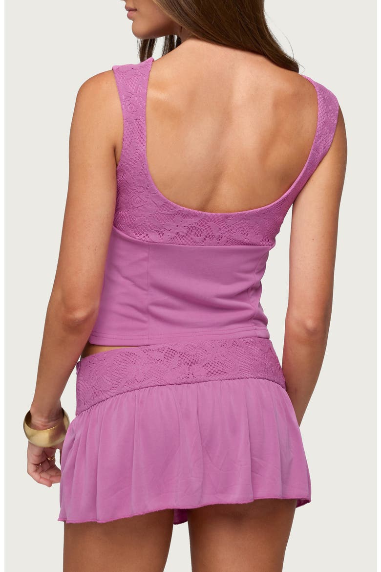 Vessa Lace Crop Top, Alternate, color, PINK