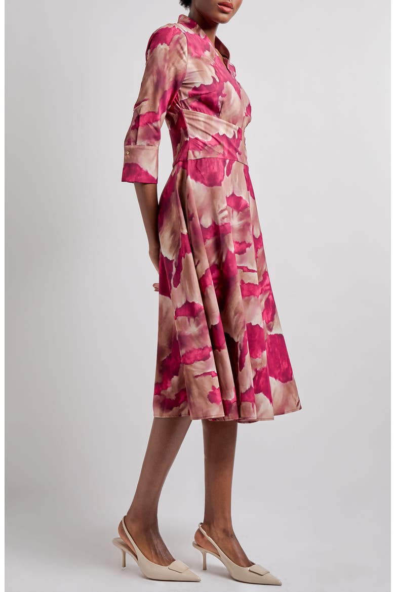 Watercolor Dress, Alternate, color, PINK FLASH/MULTI