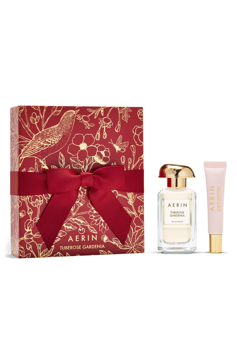 Estée Lauder AERIN Tuberose Gardenia Eau de Parfum & Lip Conditioner Set $190 Value, Main, color, 