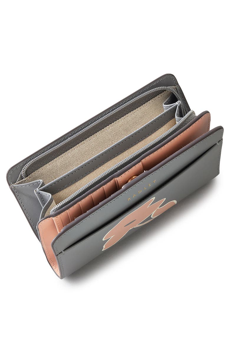 Radley Liverpool Lane Bloom Medium Leather Bifold Wallet, Alternate, color, Cloud Burst