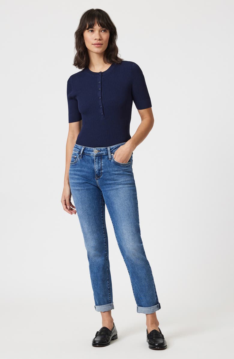 Mavi Jeans Emma Low Rise Slim Boyfriend Jeans, Alternate, color, Mid Brushed Tribeca