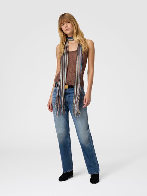 Missoni Textured Sleeveless Tank Top In Brown