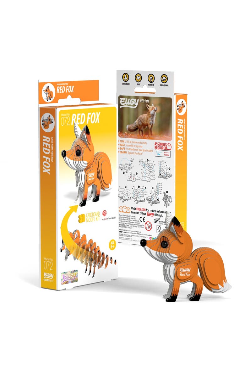 Eugy Puzzles Red Fox 3D Puzzle, Main, color, NO COLOR