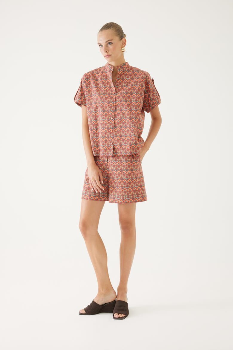 Belt Sleeve Multicolor Shirt, Main, color, MULTICOLOR