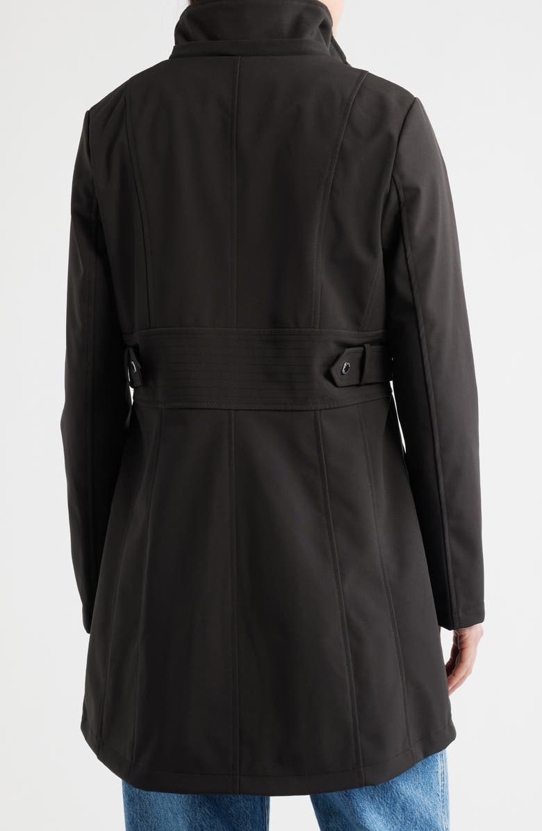 Via Spiga Water Repellent Soft Shell Coat, Alternate, color, Black