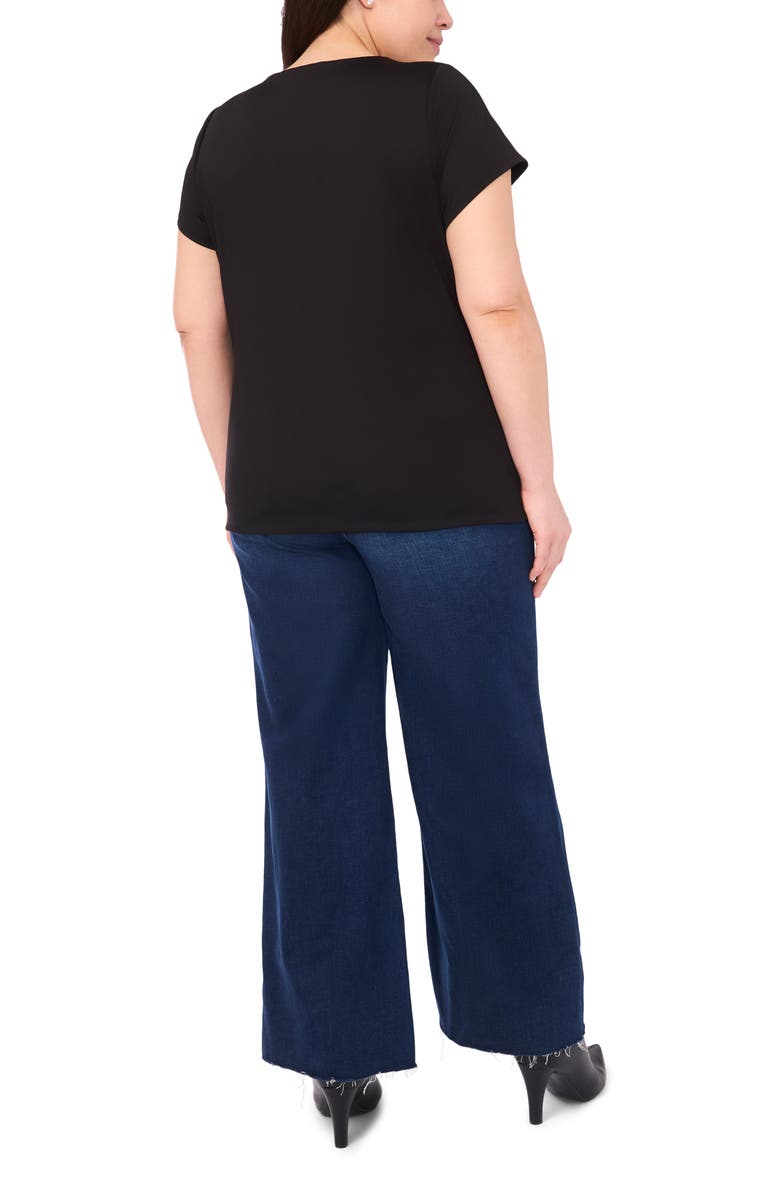 Halogen<sup>®</sup> Rhinestone Compression T-Shirt, Alternate, color, Rich Black
