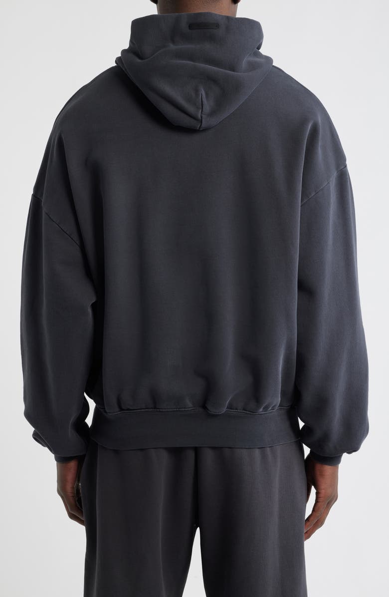 Fear of God Essentials '90s Fit Training Logo Hoodie, Alternate, color, Faded Black