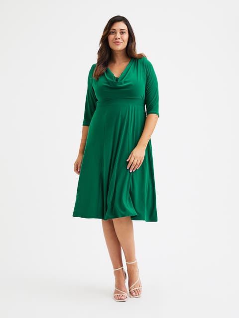 Cowl Neck '1940s' Dress