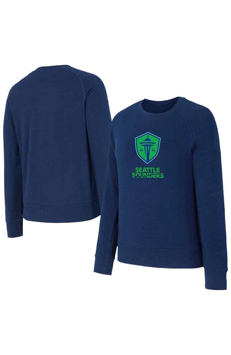 CONCEPTS SPORT Women's Concepts Sport Blue Seattle Sounders FC Elevation Tri-Blend Long Sleeve Sweatshirt, Alternate, color, Blue