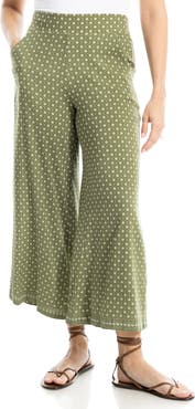 MAX STUDIO Wide Leg Pull-On Crop Pants