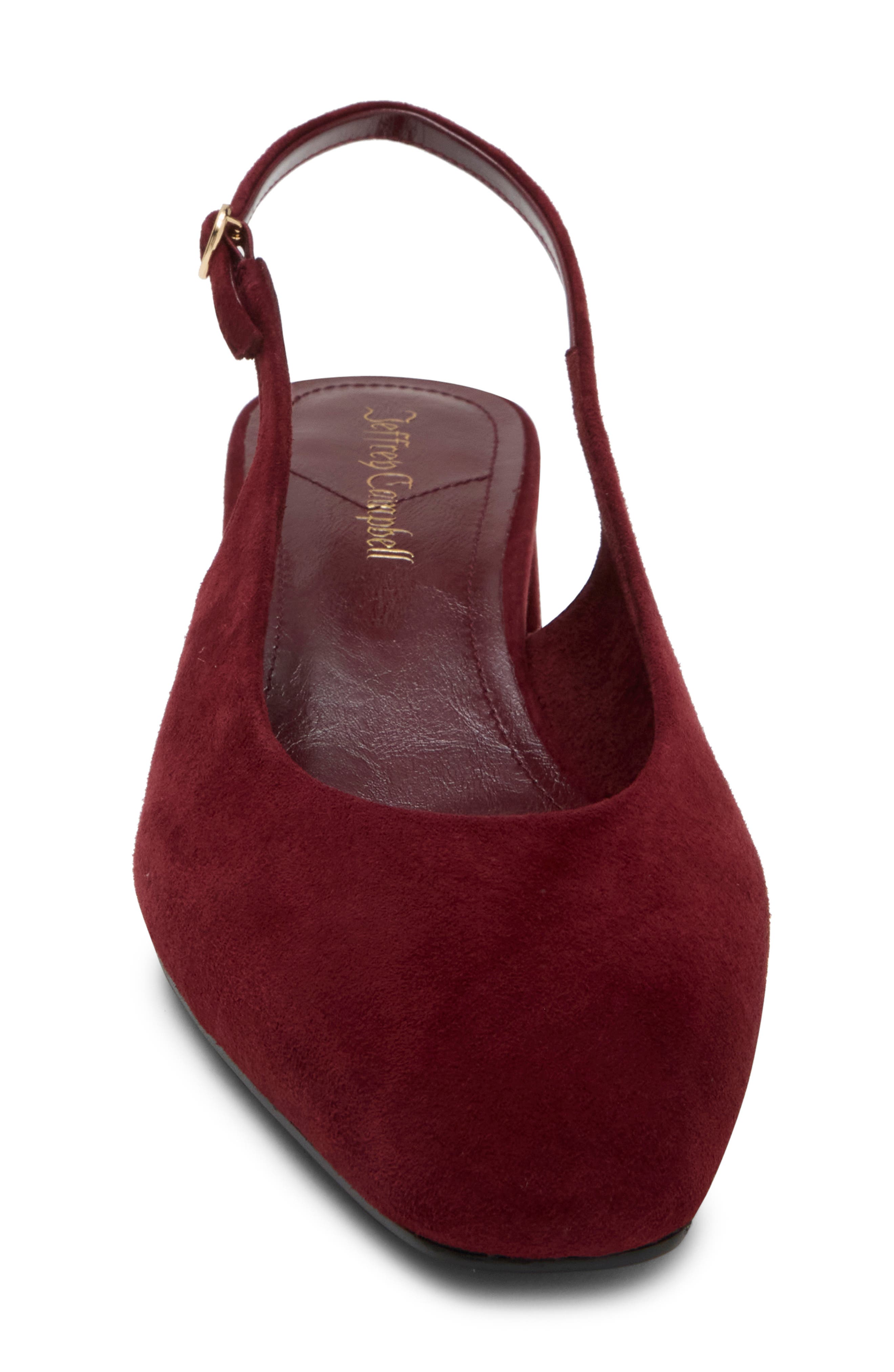 Laurie Leather Slingback Pump, Alternate, color, WINE SUEDE