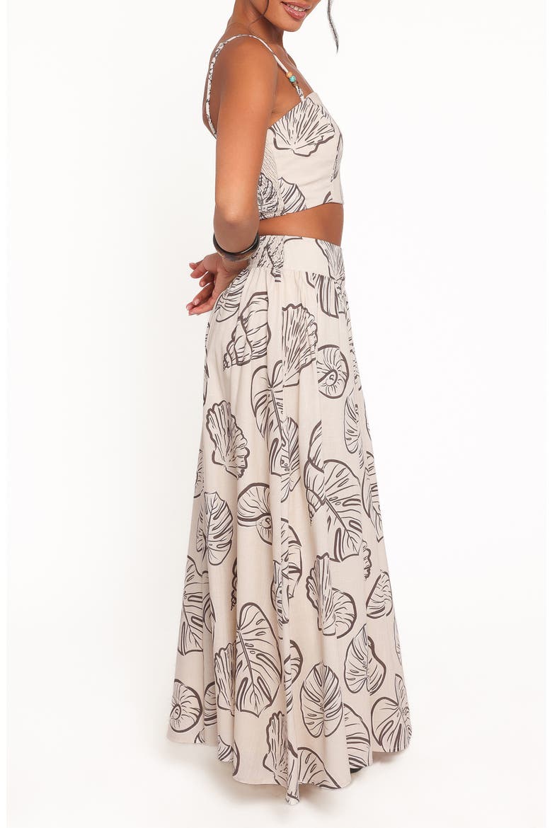 Kristy Crop Top & Maxi Skirt Set, Alternate, color, CREAM SHELLS