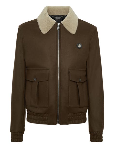 Shearling  Wool Jacket Men