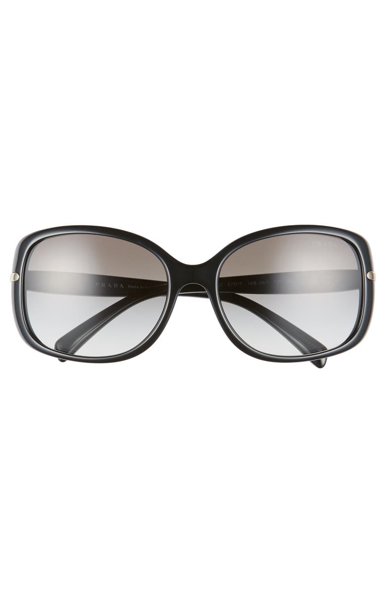 Prada 57mm Rectangular Sunglasses, Alternate, color, 
