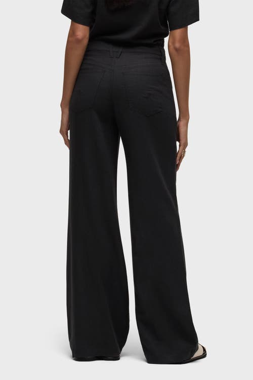 Hudson Jodie High Rise Wide Leg Jeans In Black
