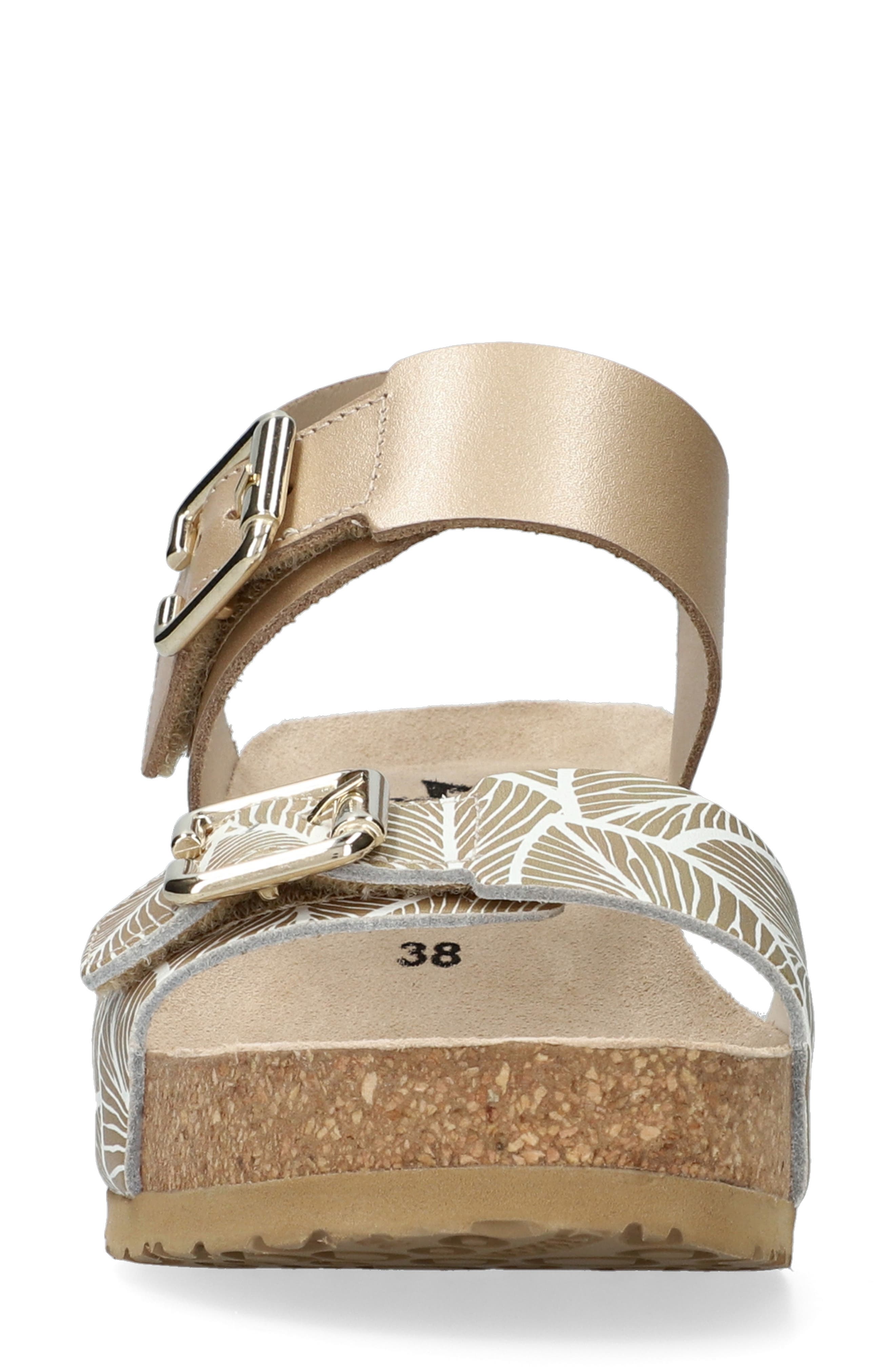 Mephisto Lissandra Platform Wedge Sandal, Alternate, color, Platinum Perla/ Panama