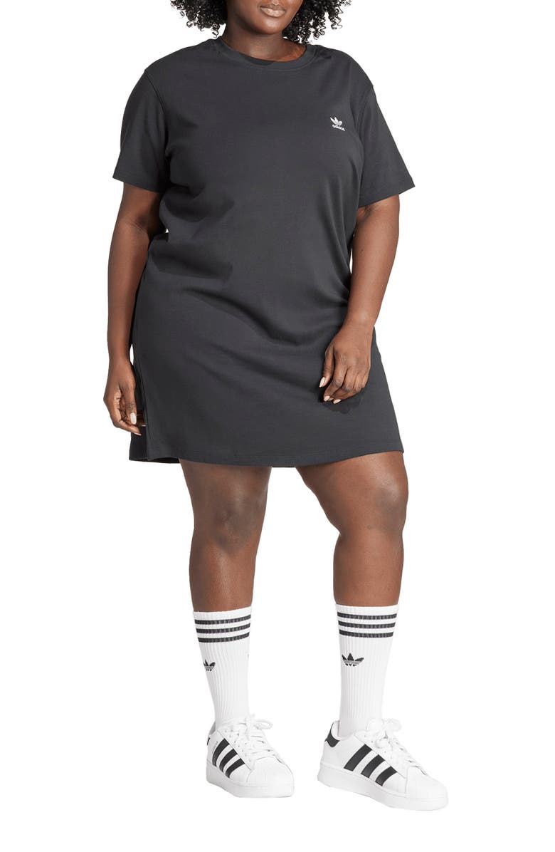 adidas Adicolor Trefoil Lifestyle Cotton Graphic T-Shirt Dress, Alternate, color, 