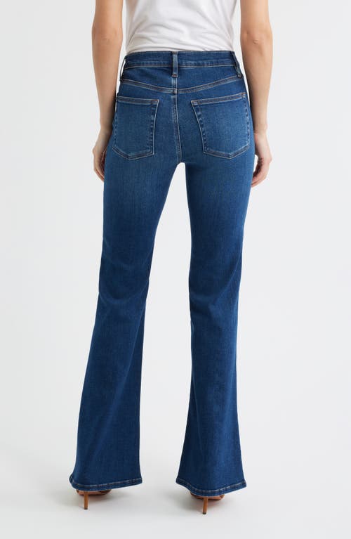 Frame The Icon High Waist Flare Jeans In Blue