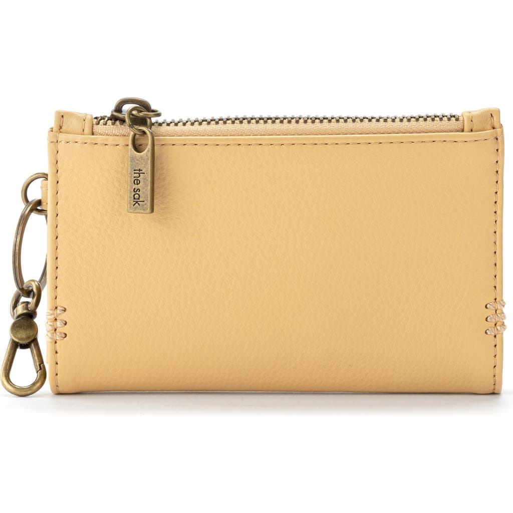 The Sak Encino Leather Card Wallet In Yellow