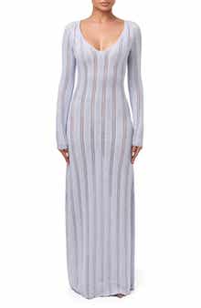 Naked Wardrobe Long Sleeve Knit Maxi Dress