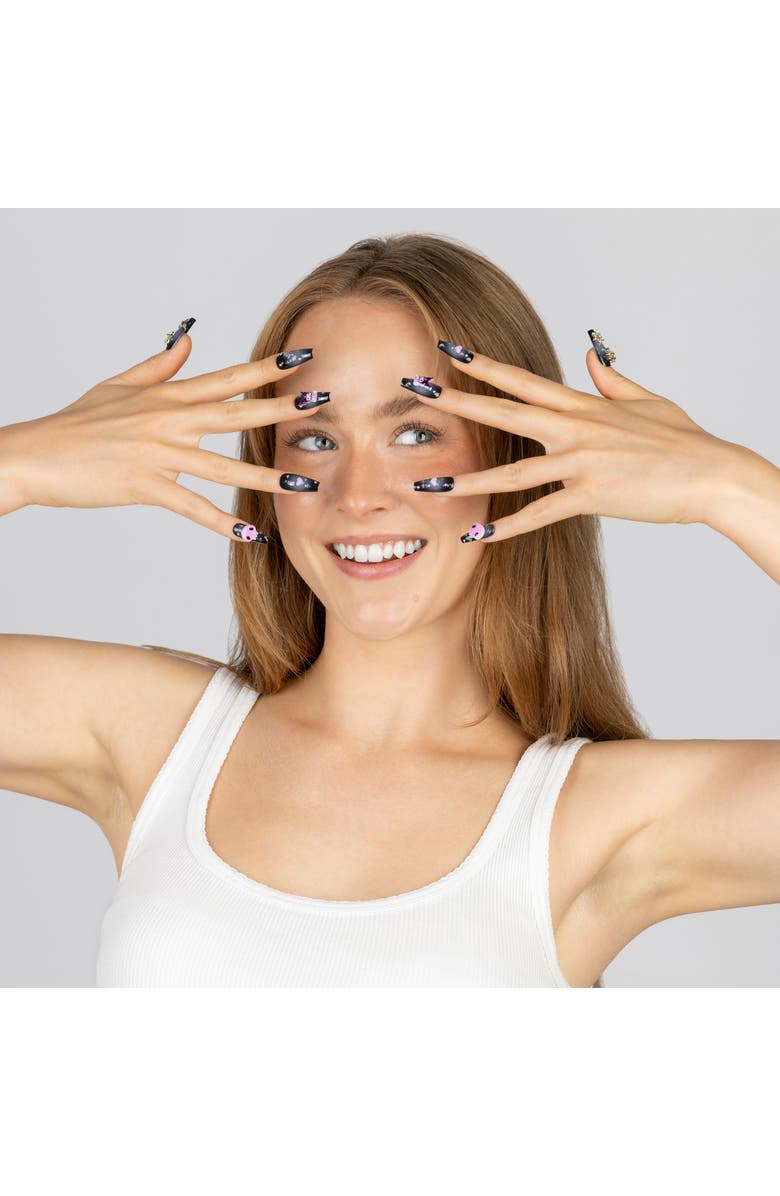 3H Nails Kuromi 3D Luxury Handmade Press-On Nails - 24-Piece Kit, Alternate, color, Black, Lavendar