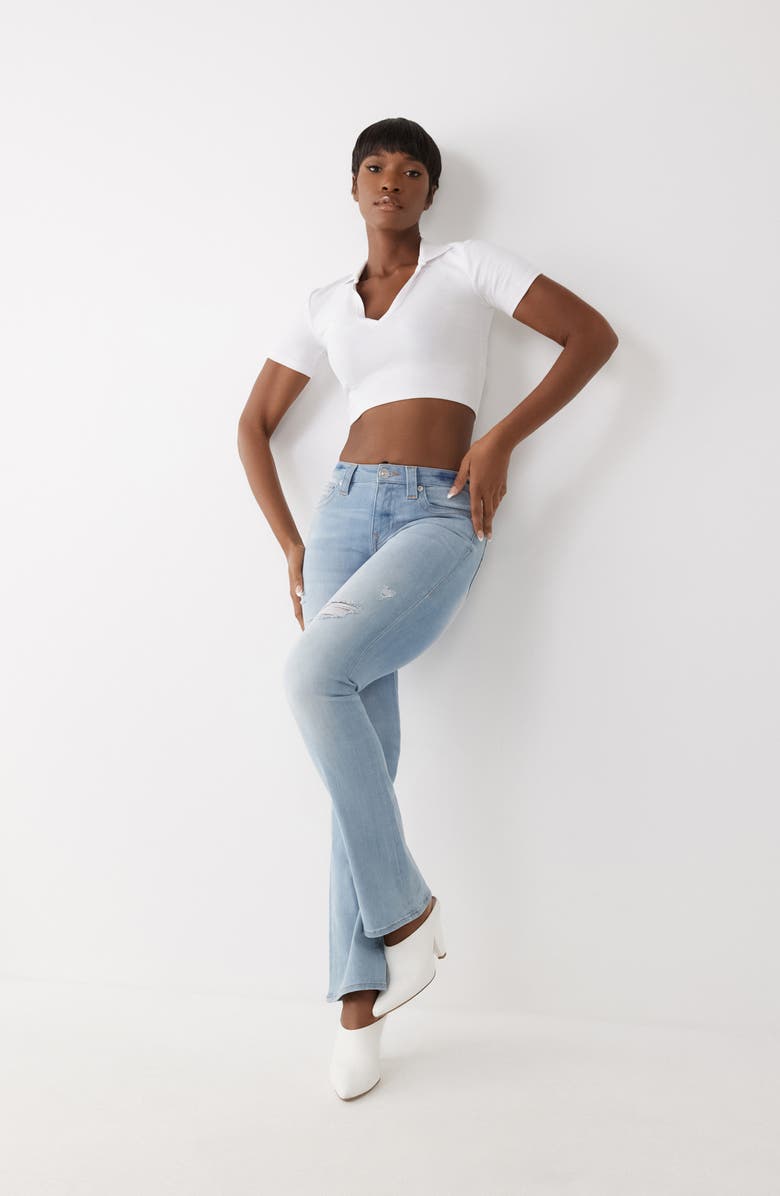 True Religion Brand Jeans TRUE RELIGION Becca Destroy Flare Jeans, Alternate, color, 